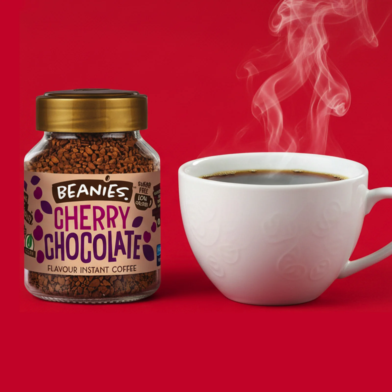 Beanies Cherry Chocolate Flavoured Coffee 50g - Image 3