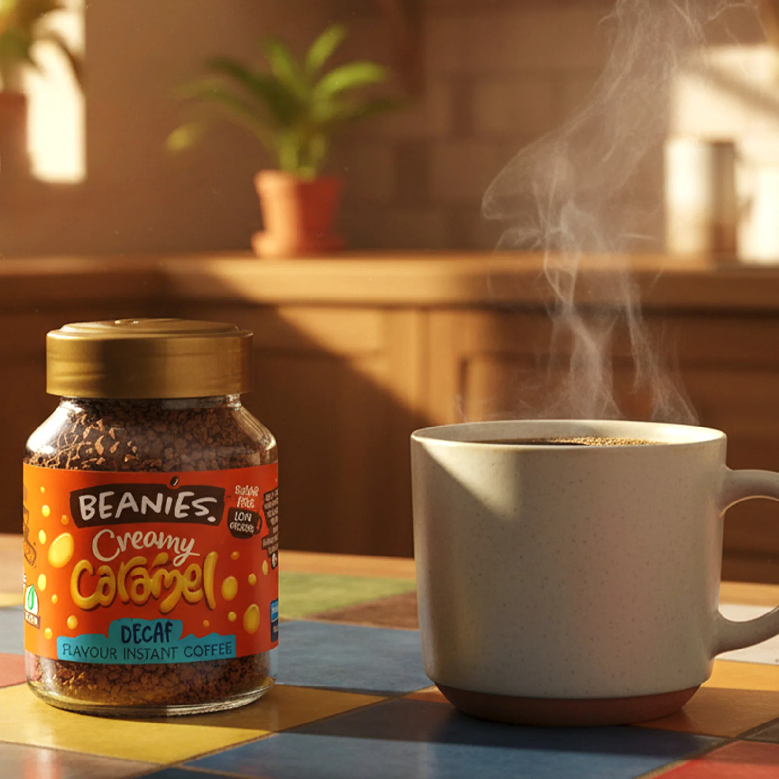 Beanies Creamy Caramel Decaf Flavoured Instant Coffee 50g - Image 3