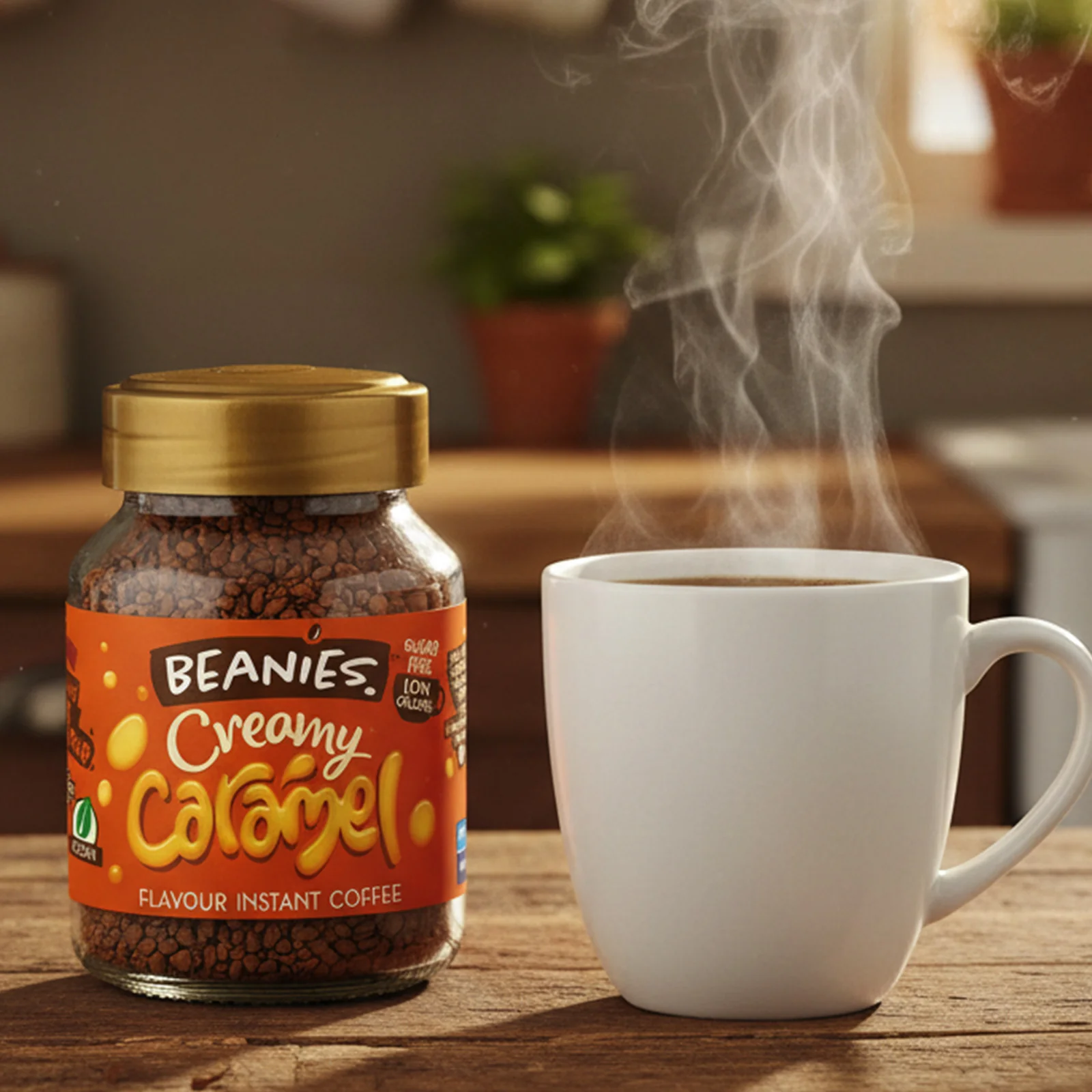Beanies Creamy Caramel Flavoured Instant Coffee 50g - Image 4