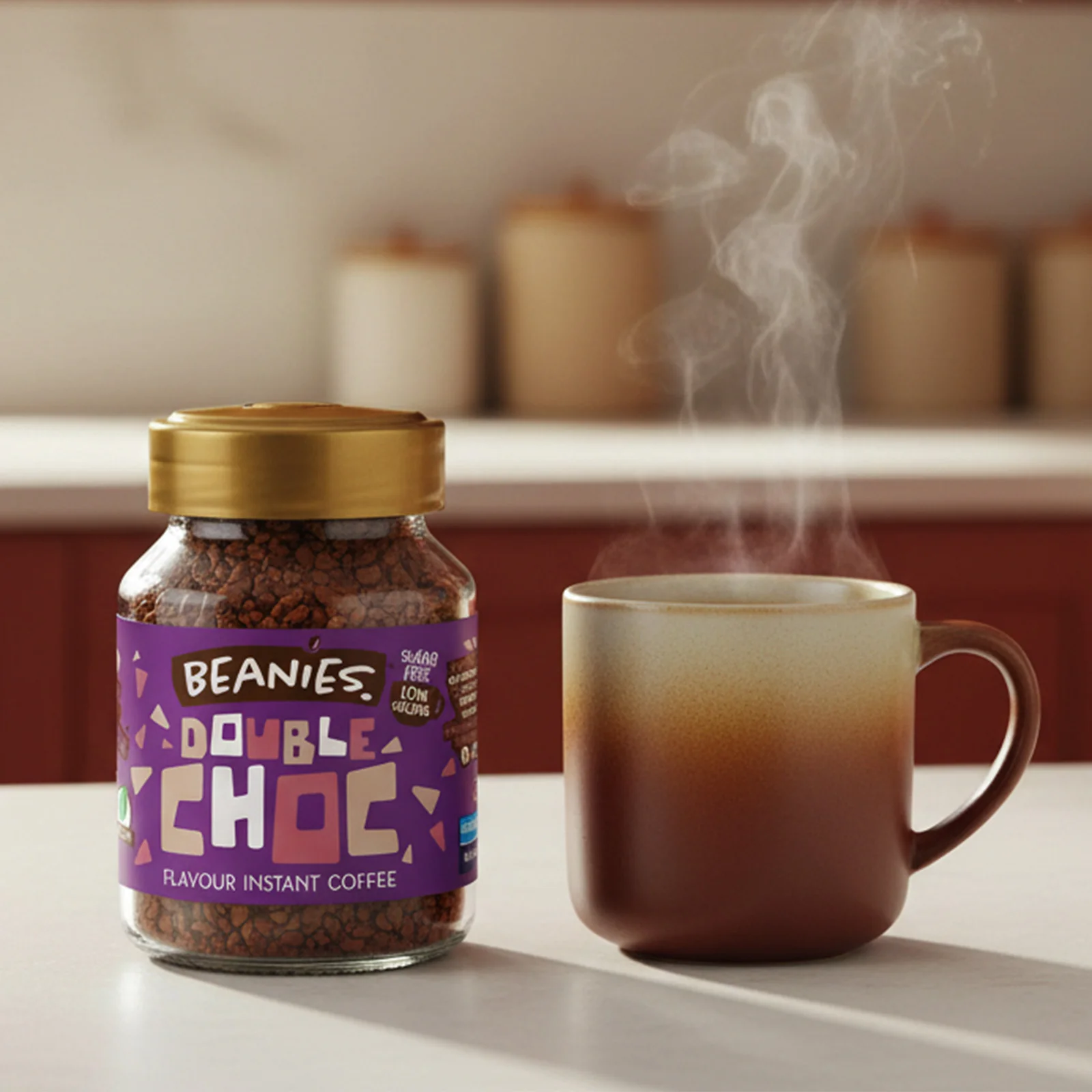 Beanies Double Chocolate Flavoured Instant Coffee 50g - Image 3