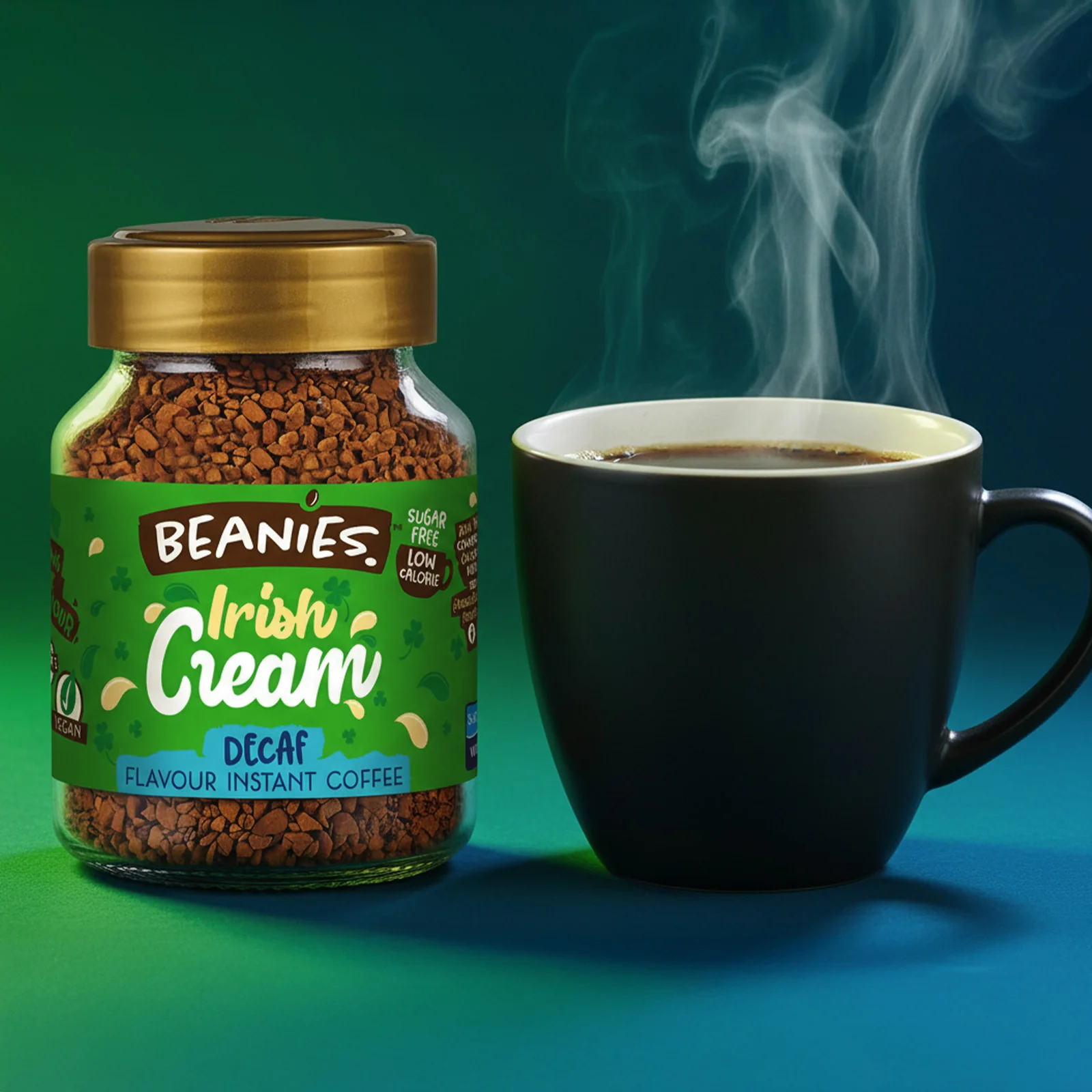 Beanies Irish Cream Decaf Flavoured Instant Coffee 50g - Image 4