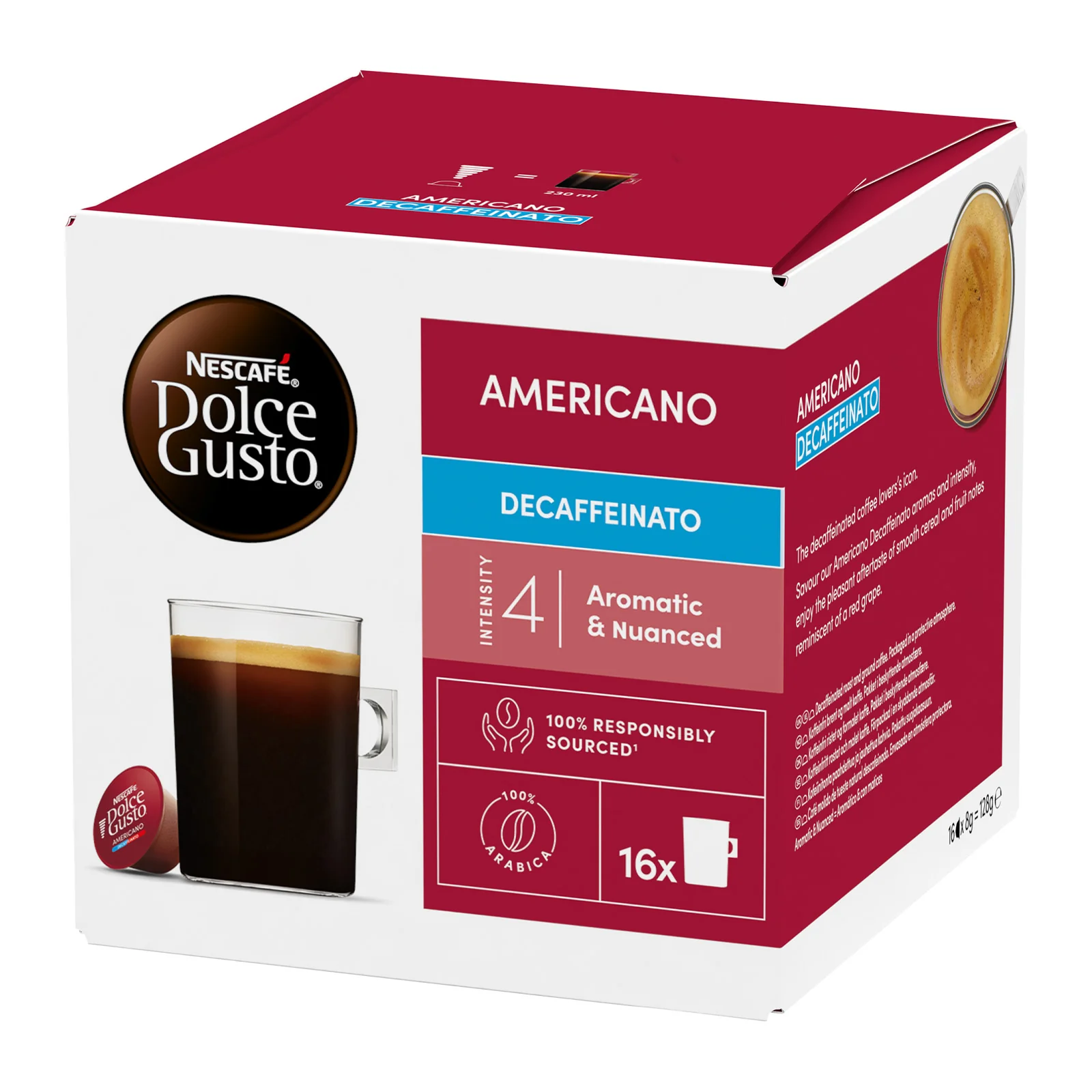 Dolce Gusto Americano Decaffeinato Coffee Pods
