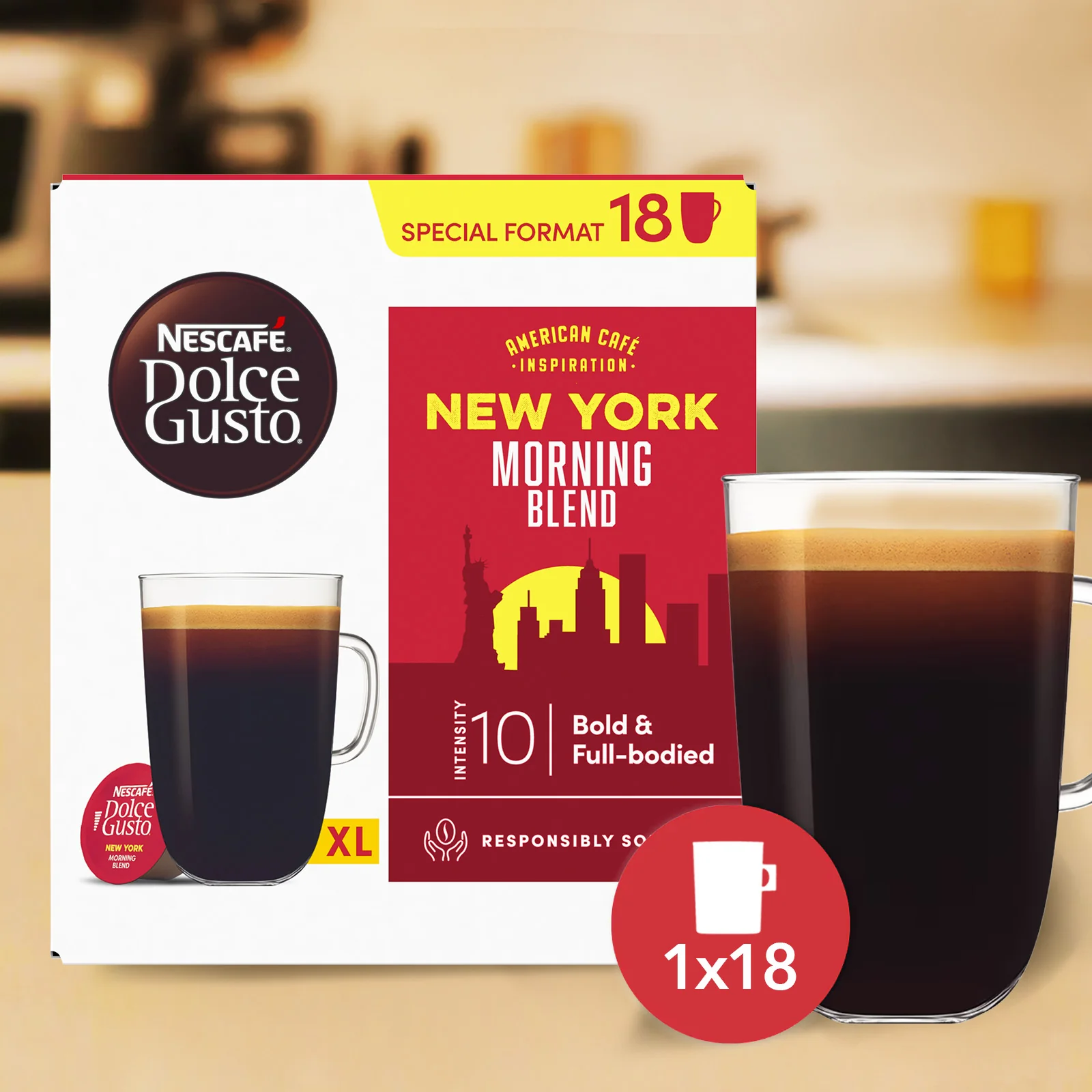 Dolce Gusto Americano New York Morning Blend Coffee Pods 1x18 - Image 6
