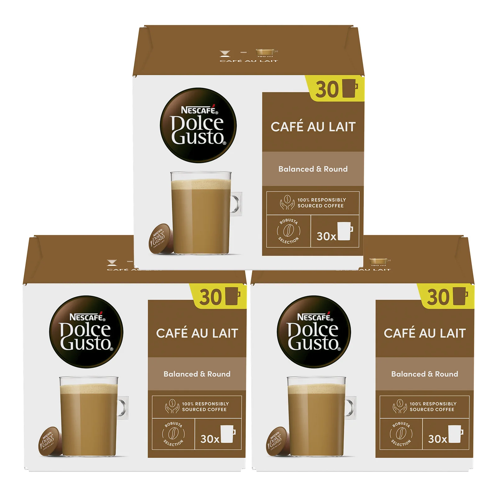 Dolce Gusto Cafe Au Lait 3x30 Coffee Pods - Image 2