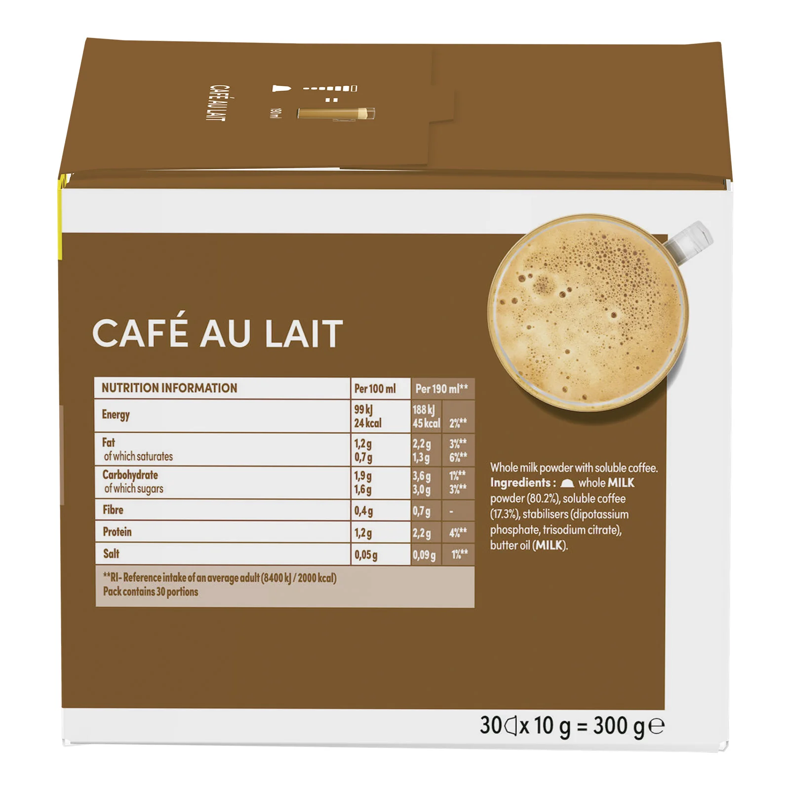 Dolce Gusto Cafe Au Lait 3x30 Coffee Pods - Image 5