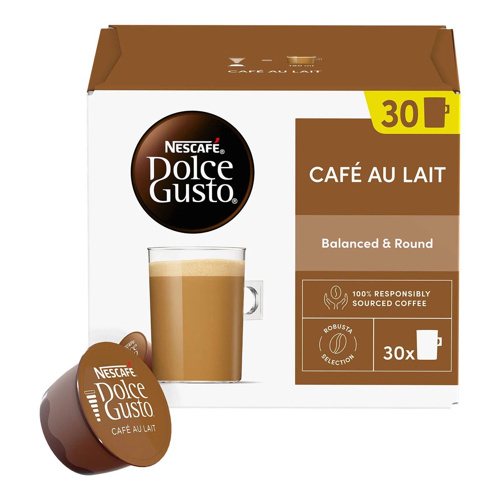 Dolce Gusto Cafe Au Lait x30 Coffee Pods - Image 3