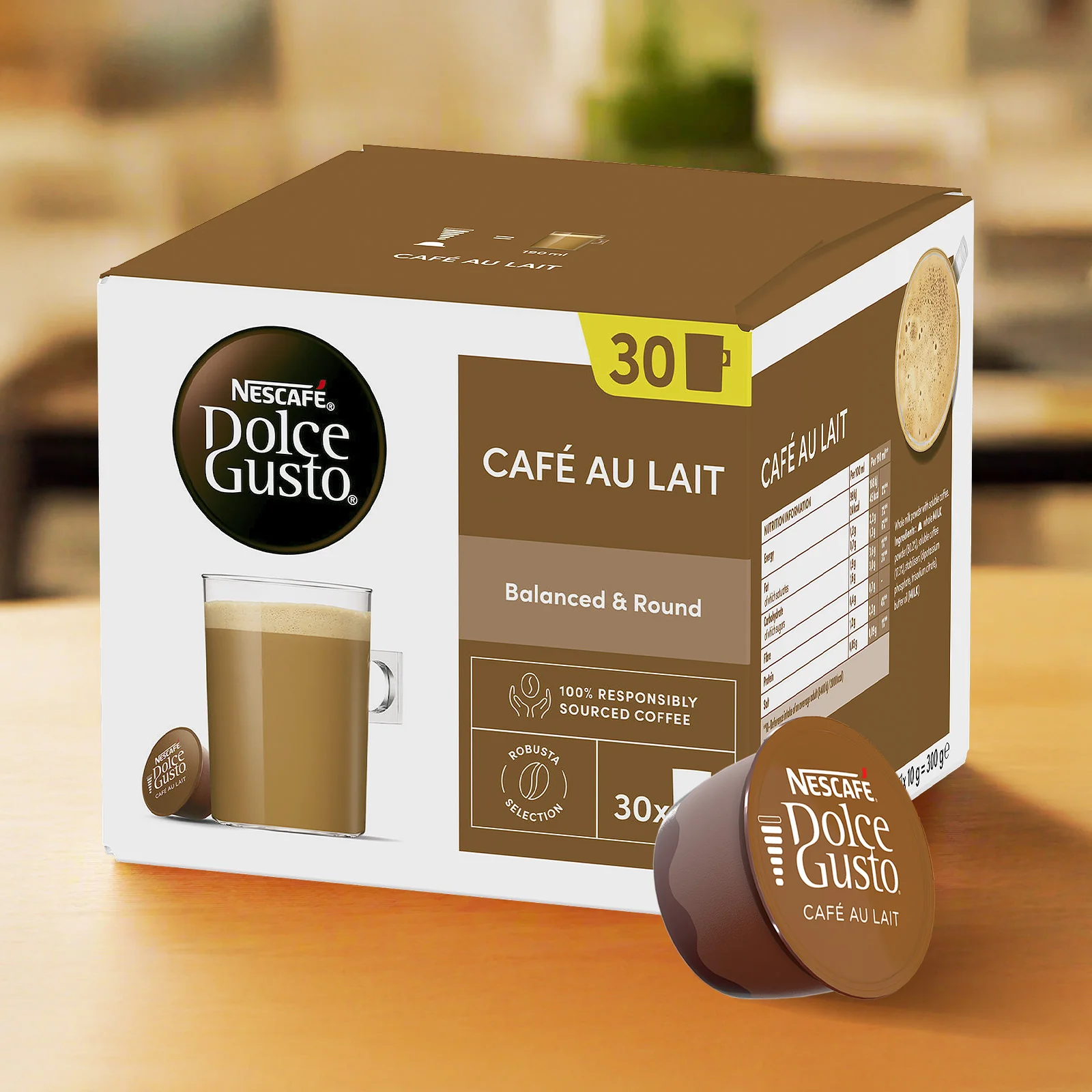 Dolce Gusto Cafe Au Lait x30 Coffee Pods - Image 5