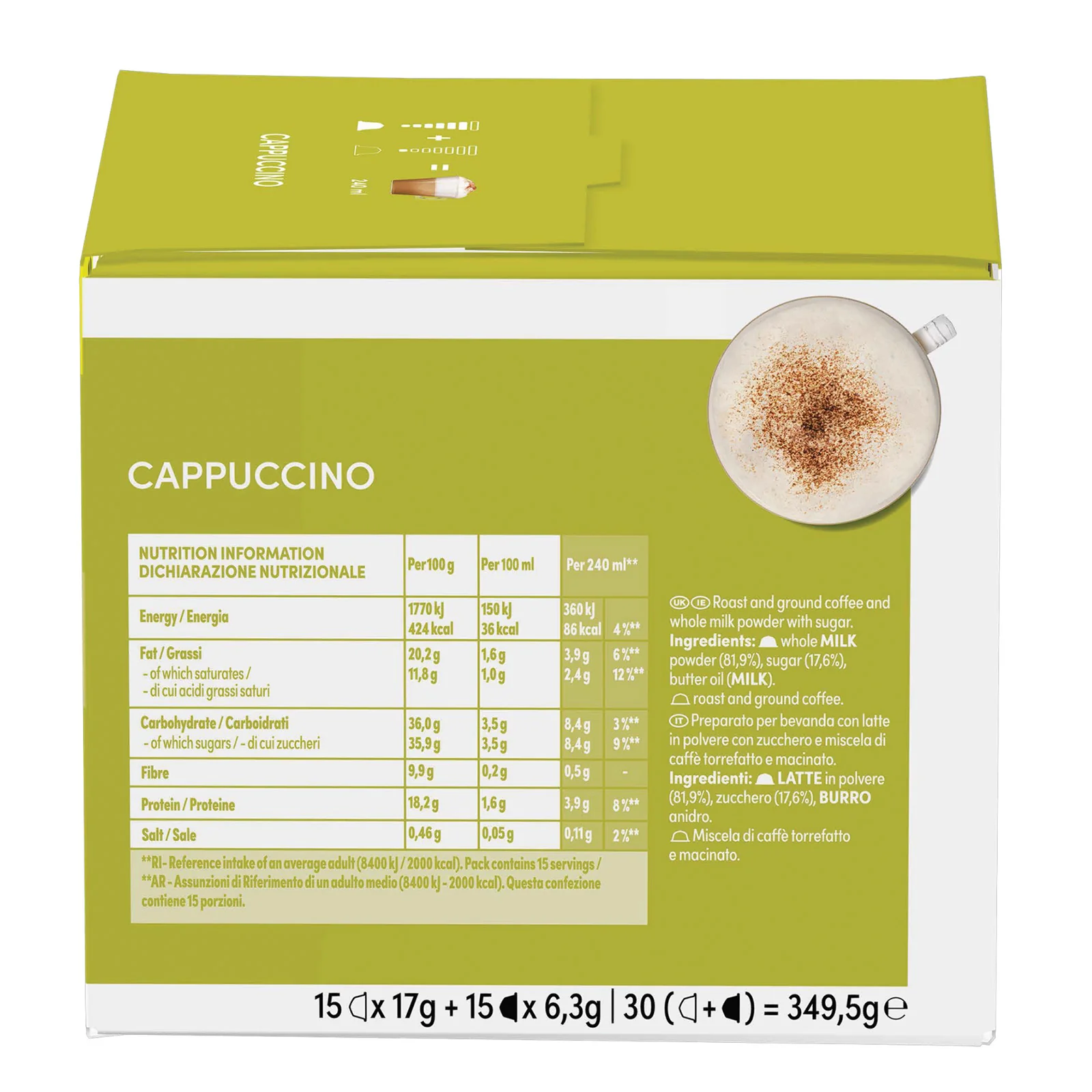Dolce Gusto Cappuccino x30 Coffee Pods - Image 6