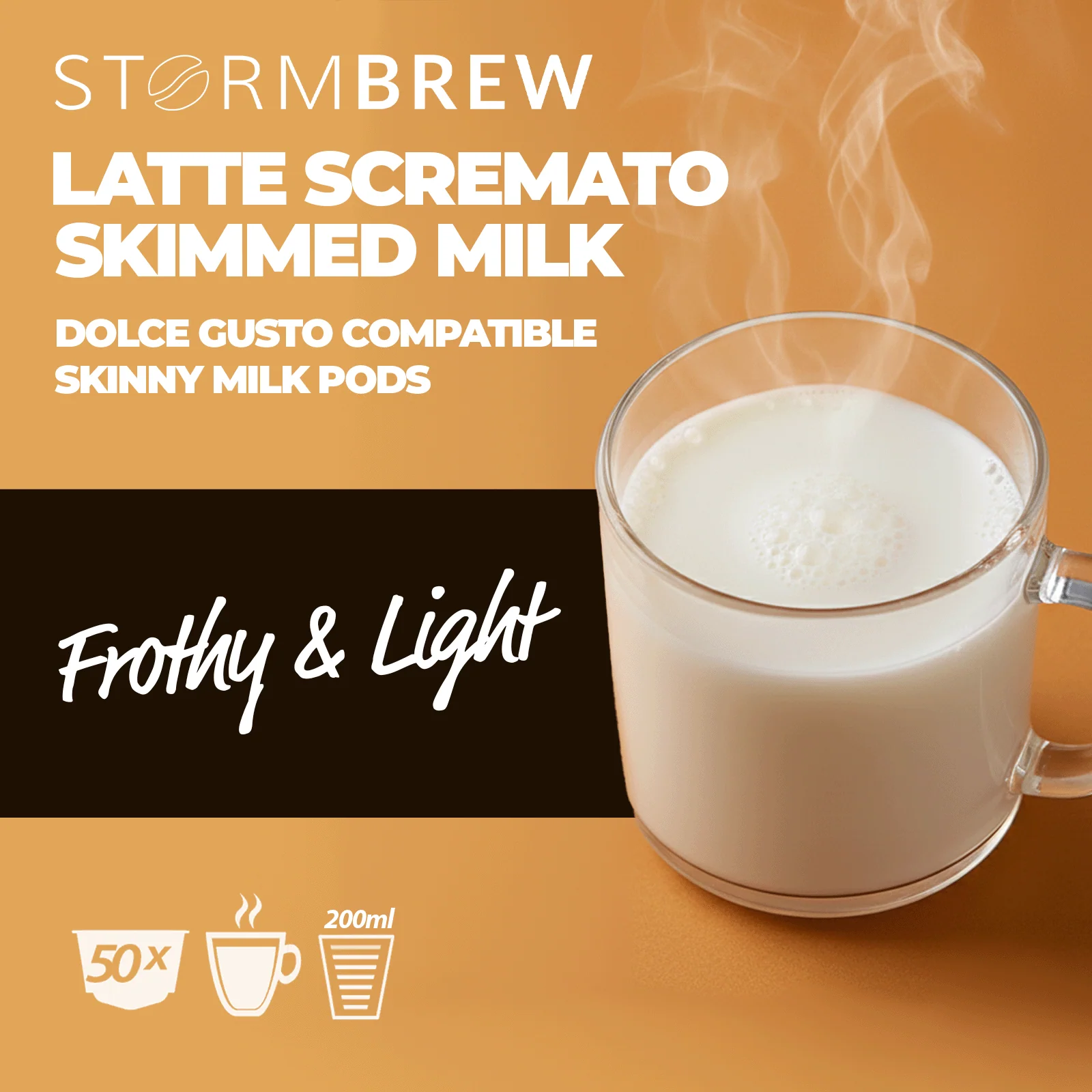 Dolce Gusto Compatible Skinny/Pure Skimmed Milk 1x50 Pods - Image 3