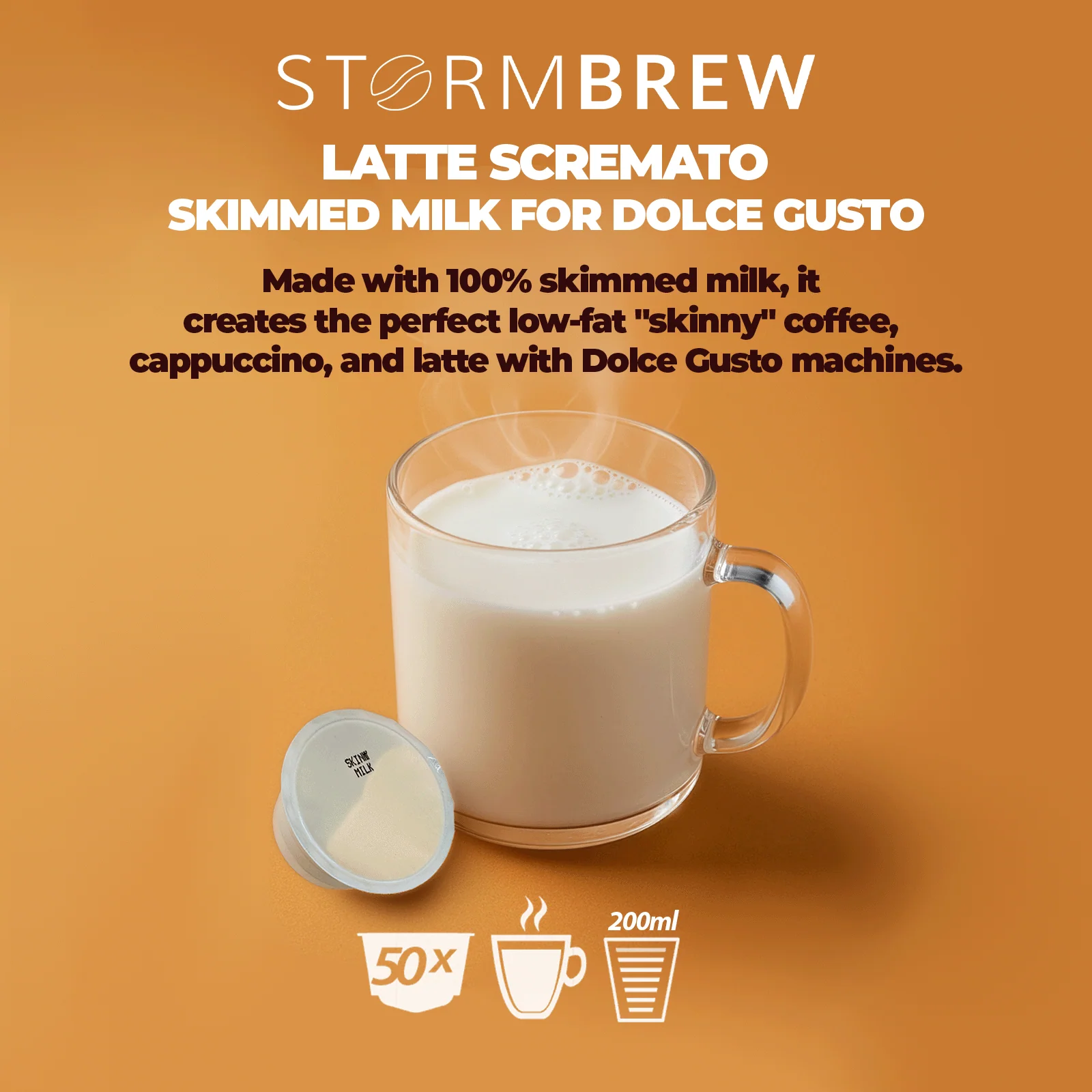 Dolce Gusto Compatible Skinny/Pure Skimmed Milk 1x50 Pods - Image 4