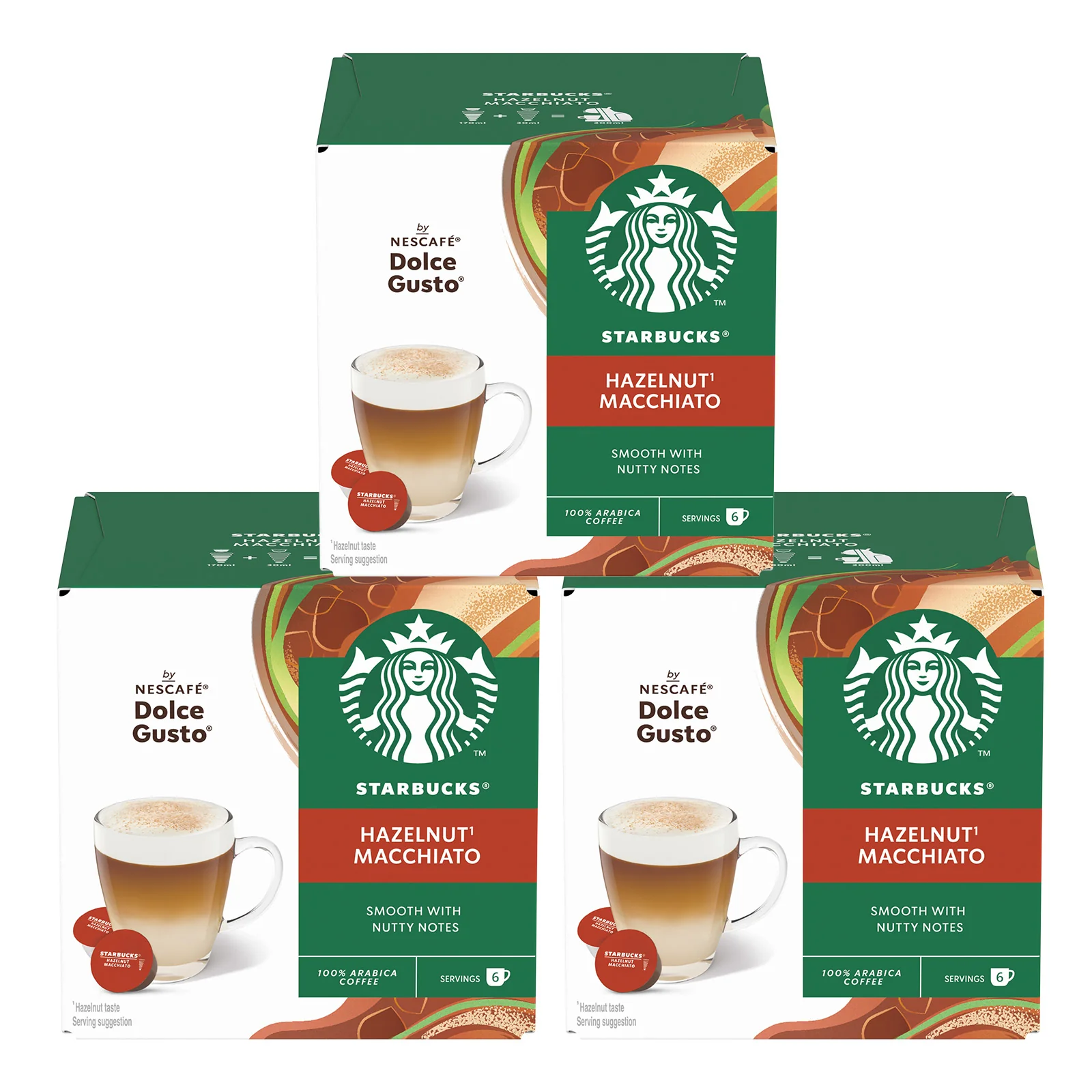 Starbucks Dolce Gusto Hazelnut Latte Macchiato Coffee Pods - Case - Image 2
