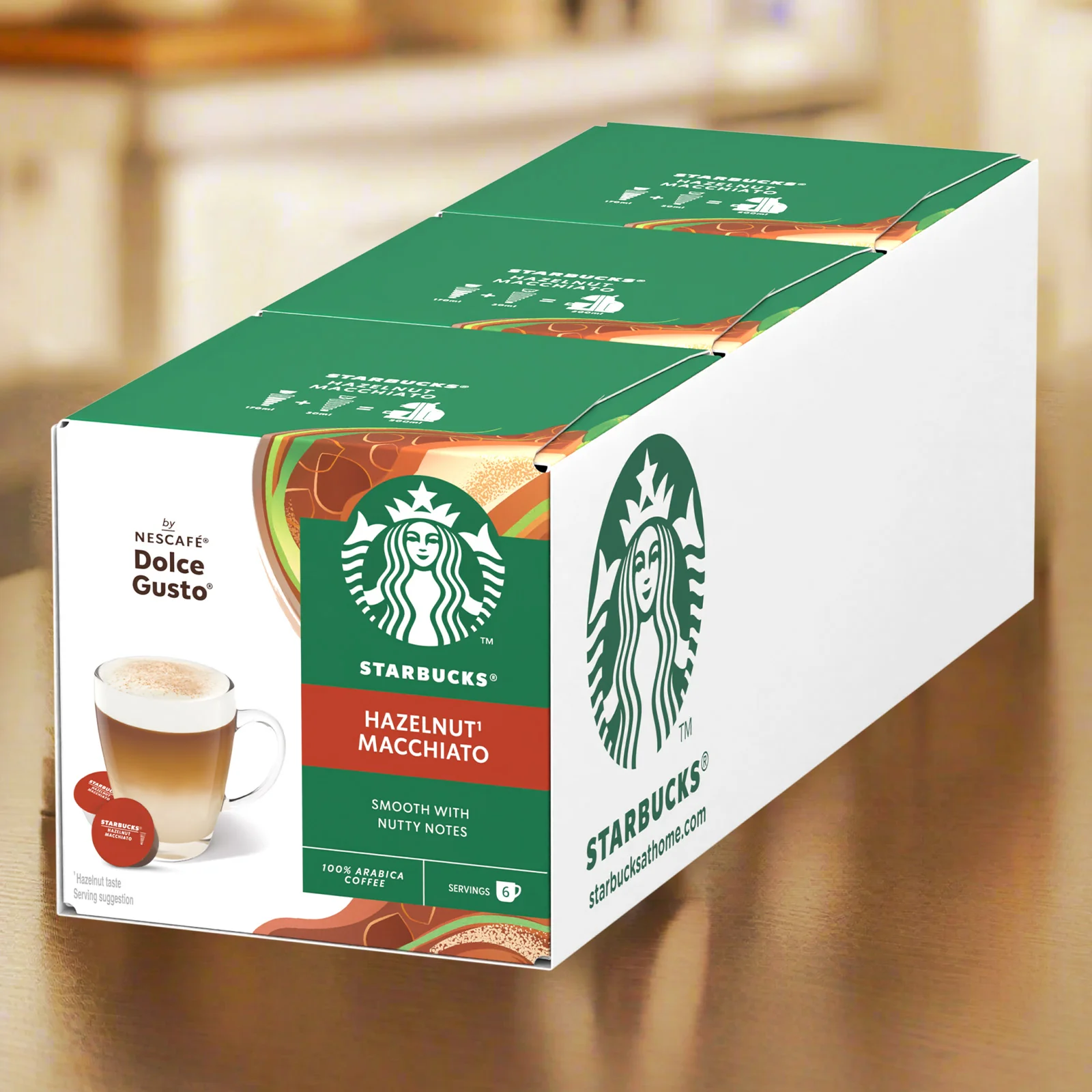 Starbucks Dolce Gusto Hazelnut Latte Macchiato Coffee Pods - Case - Image 3
