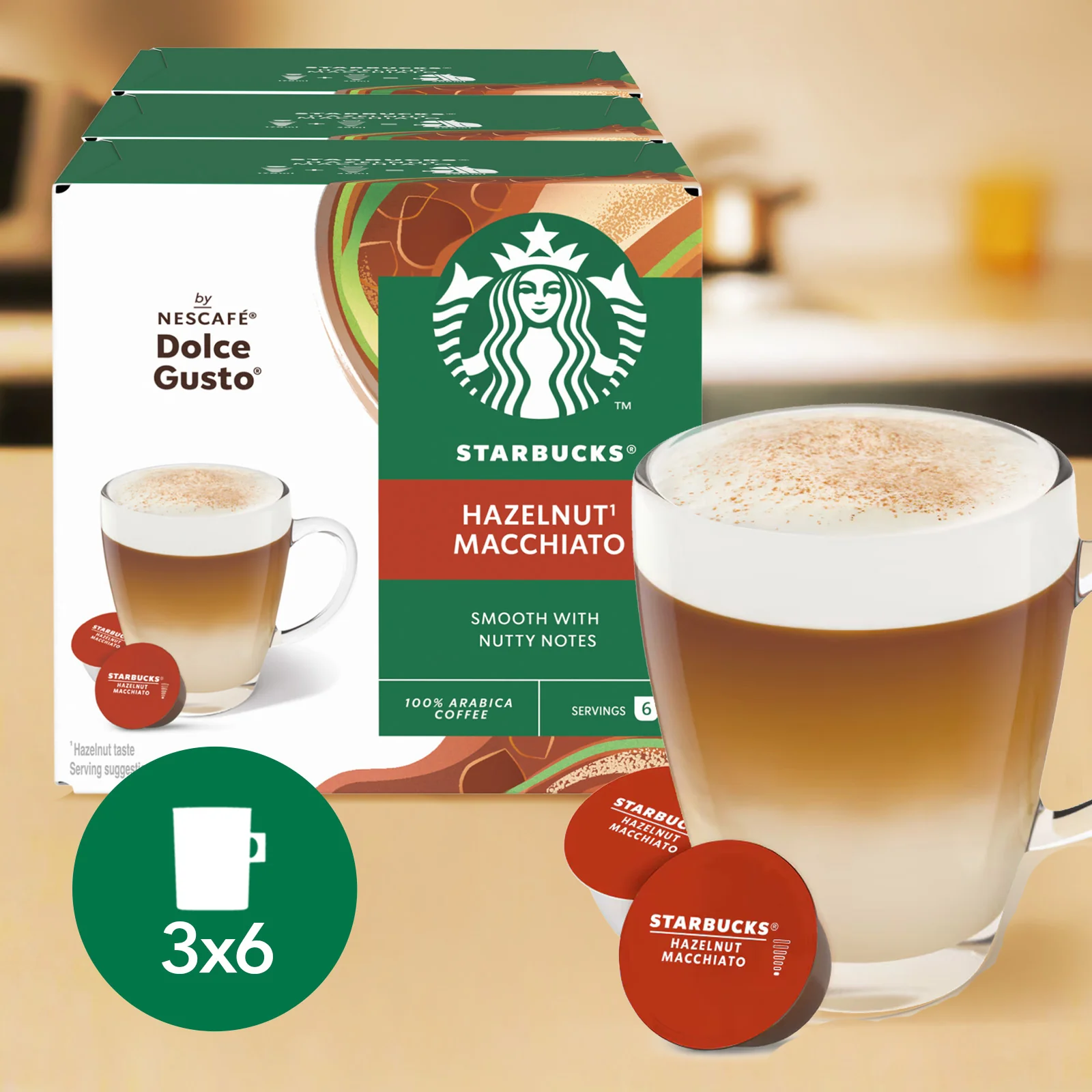 Starbucks Dolce Gusto Hazelnut Latte Macchiato Coffee Pods - Case - Image 4