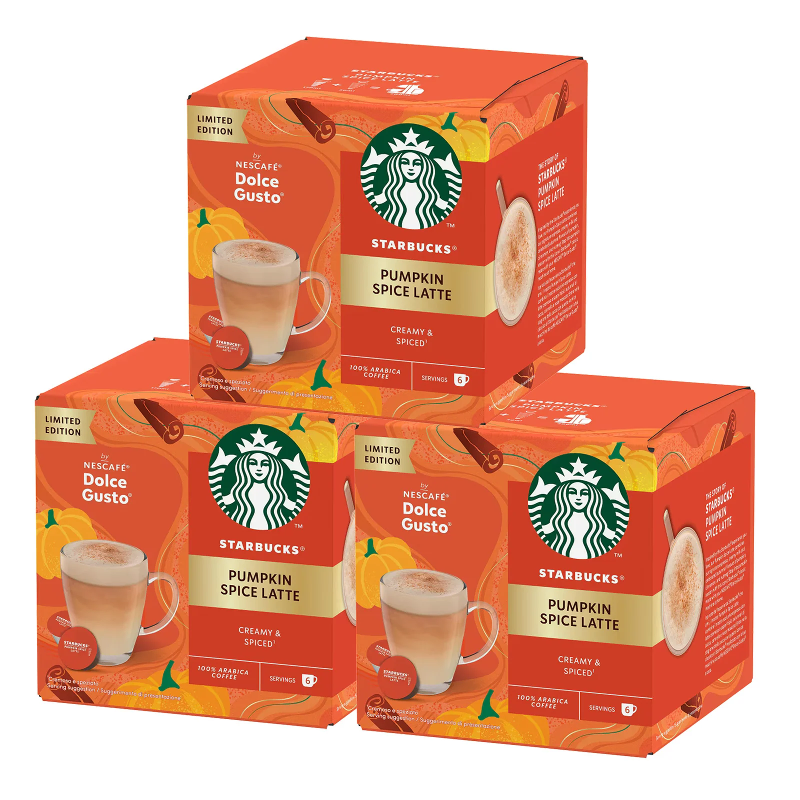 Dolce Gusto Starbucks Pumpkin Spice Latte Coffee Pods - Case - Image 2