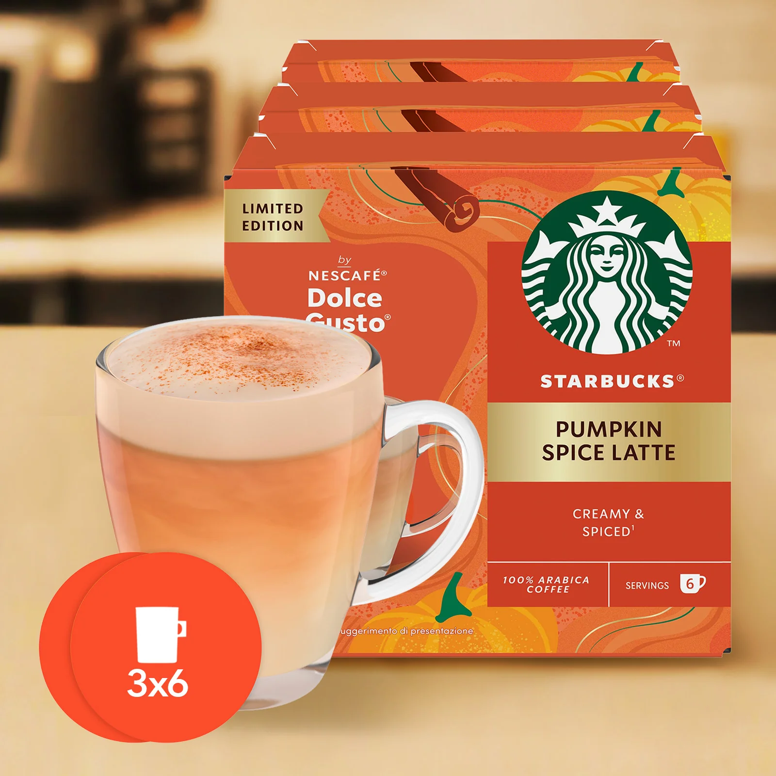 Dolce Gusto Starbucks Pumpkin Spice Latte Coffee Pods - Case - Image 3