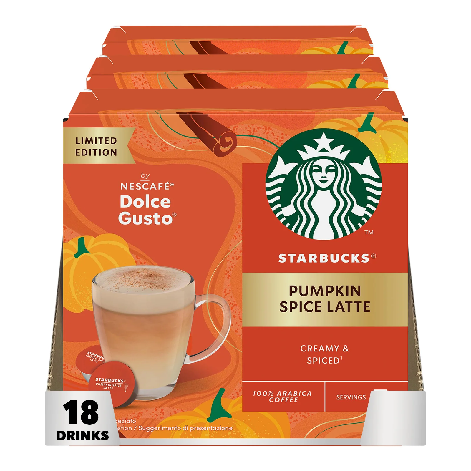 Dolce Gusto Starbucks Pumpkin Spice Latte Coffee Pods - Case - Image 5