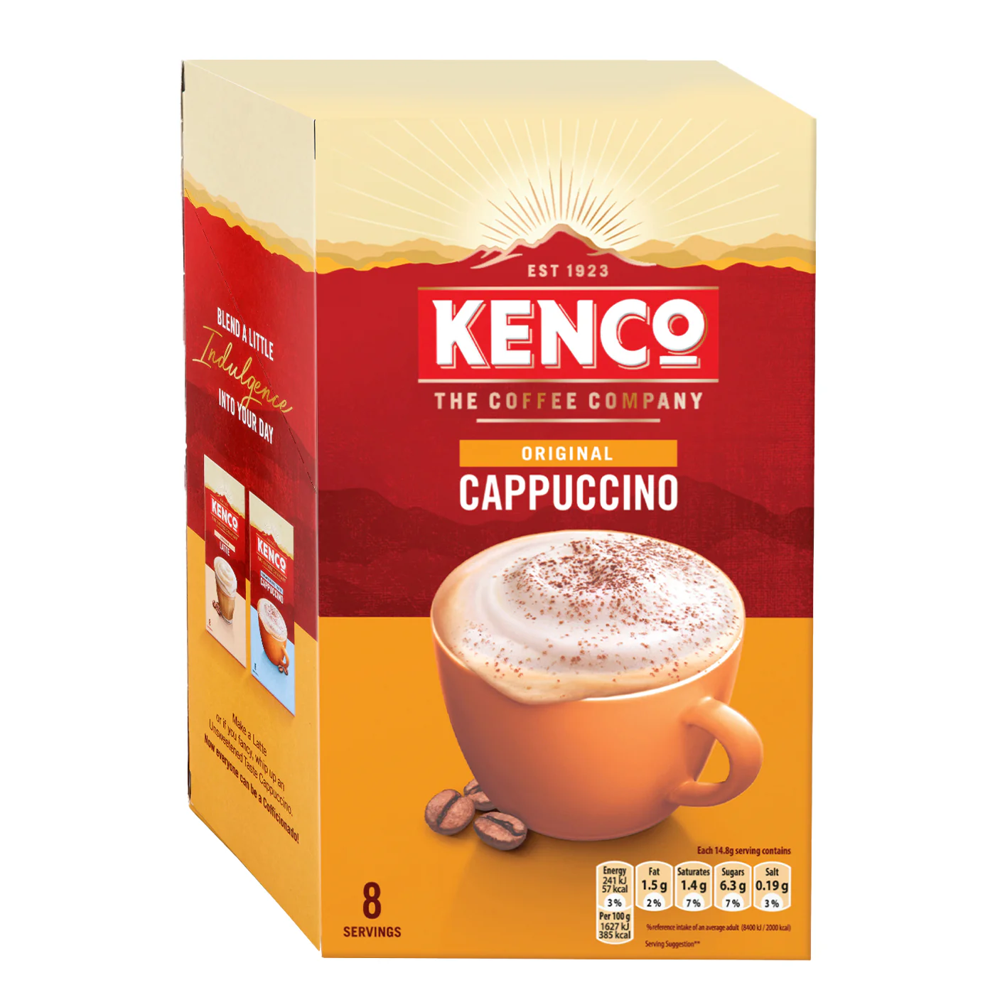 Kenco Cappuccino Instant Coffee 8 Sachets - Image 3