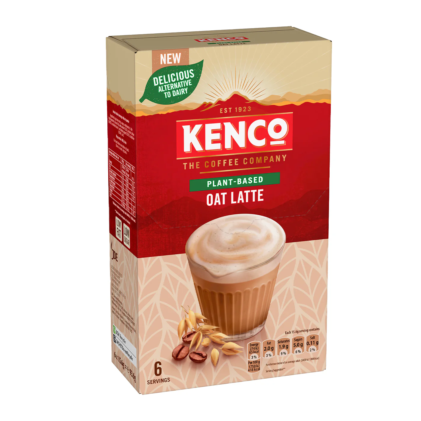 Kenco Plant Based Oat Latte Instant Coffee 6 Sachets - Image 4