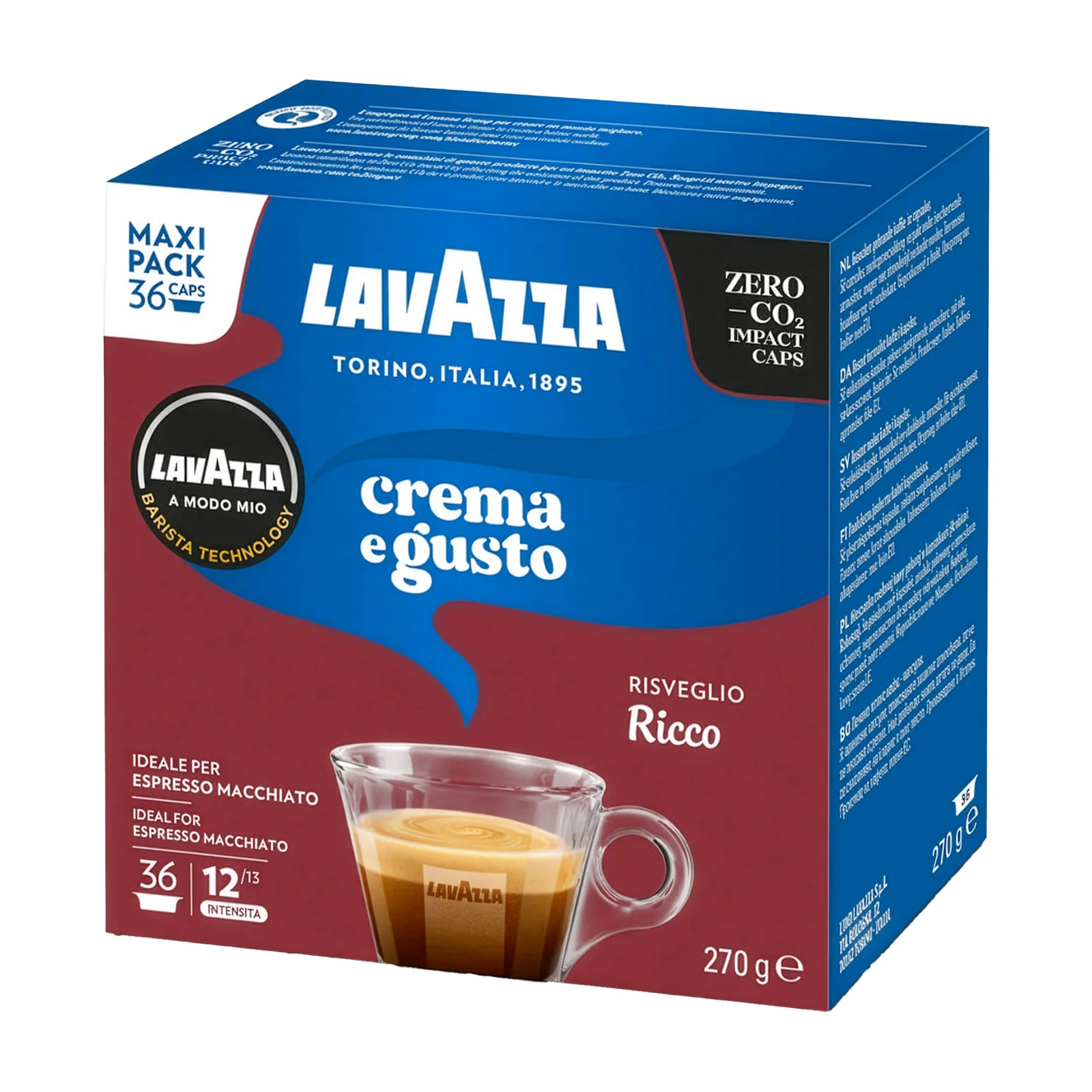 Lavazza A Modo Mio Crema E Gusto Ricco Maxi Pack 36 Coffee Pods - Image 3