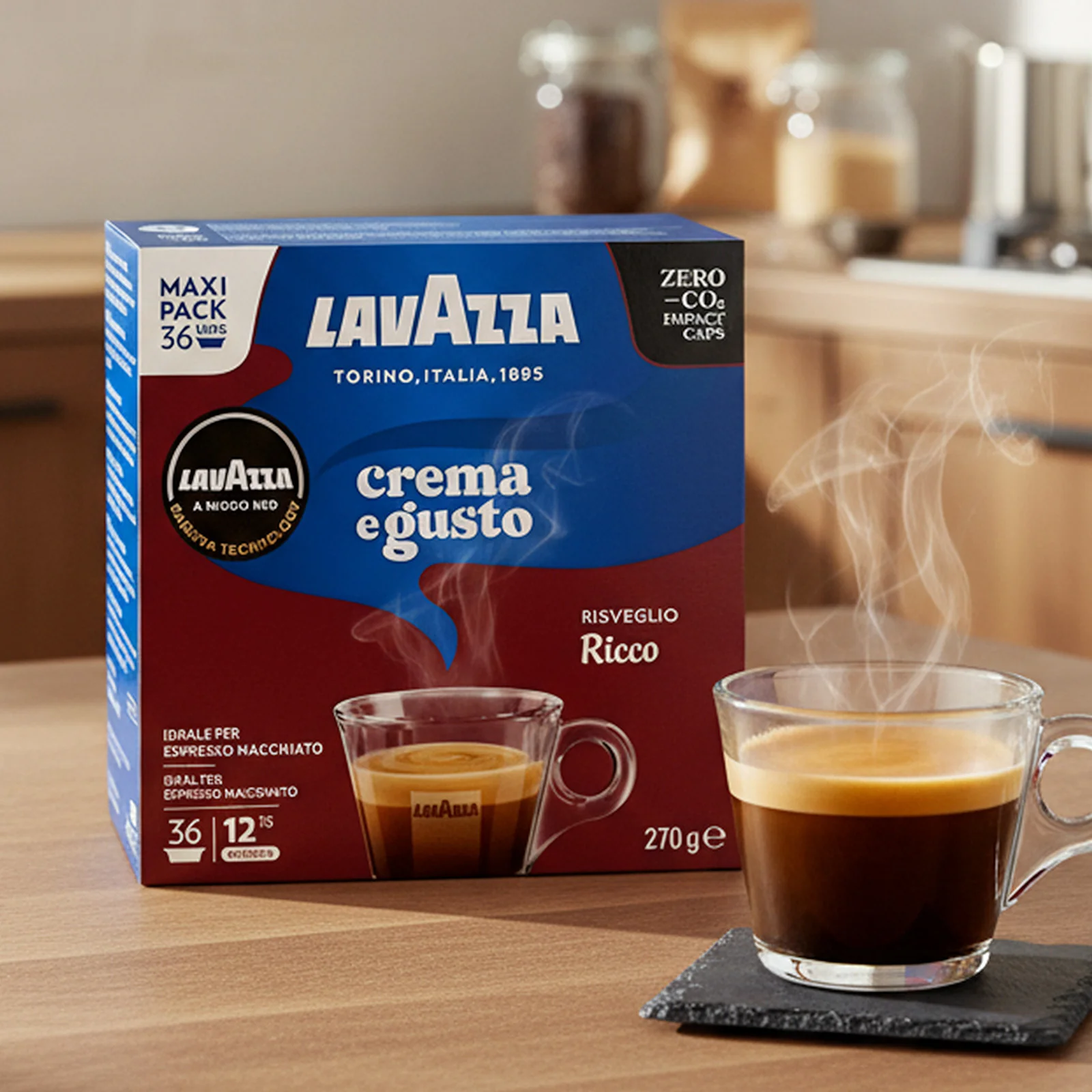 Lavazza A Modo Mio Crema E Gusto Ricco Maxi Pack 36 Coffee Pods - Image 4