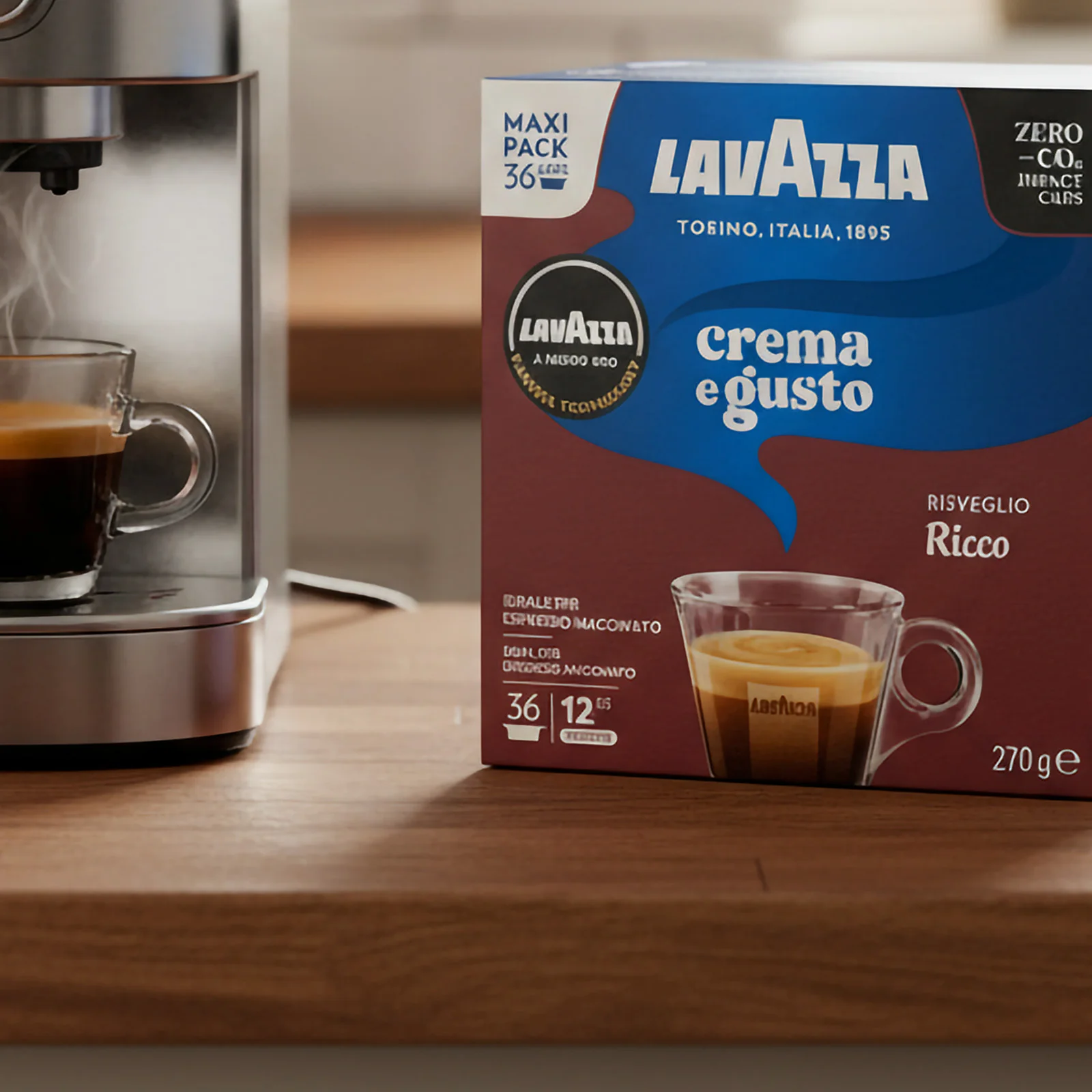 Lavazza A Modo Mio Crema E Gusto Ricco Maxi Pack 36 Coffee Pods - Image 5