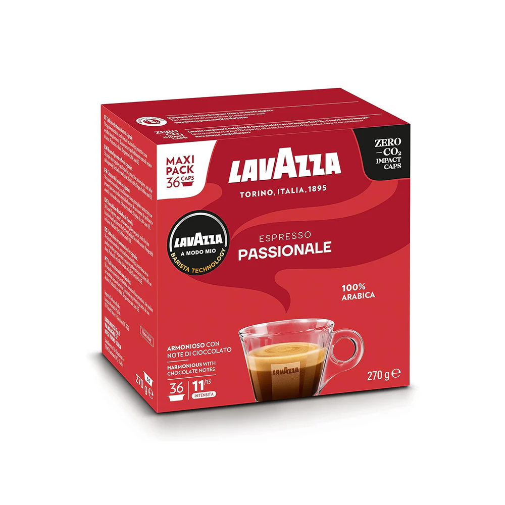 Lavazza A Modo Mio Espresso Passionale Maxi Pack 36 Coffee Pods