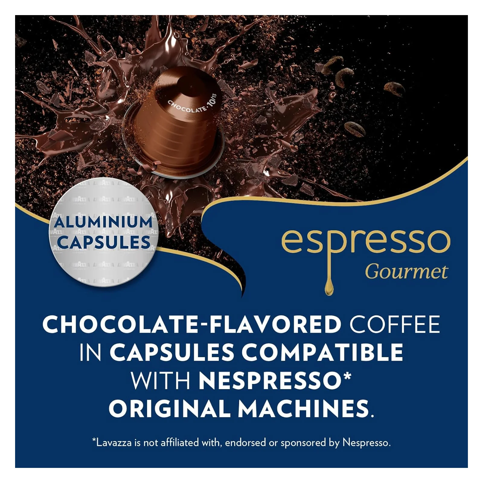 Lavazza Espresso Gourmet 10 Chocolate Capsule Nespresso Compatible Pods - Image 7