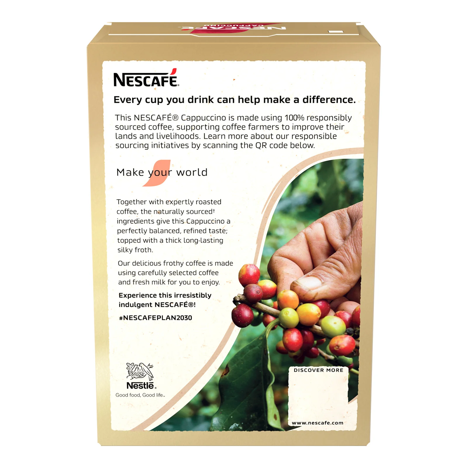 Nescafe Cappuccino Instant Coffee 7 Sachet Pack - Image 4