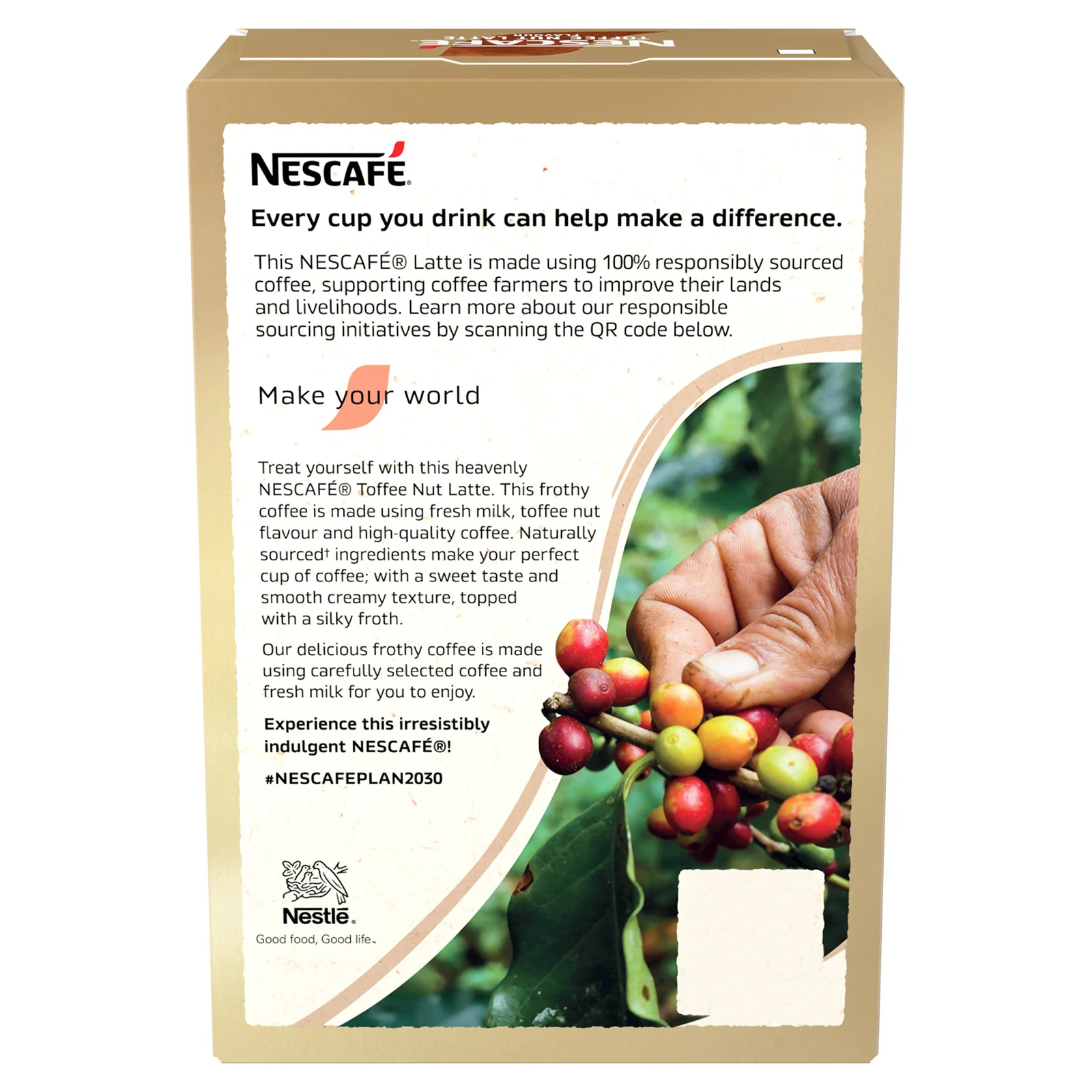 Nescafe Toffee Nut Latte Instant Coffee 7 Sachet Pack - Image 3