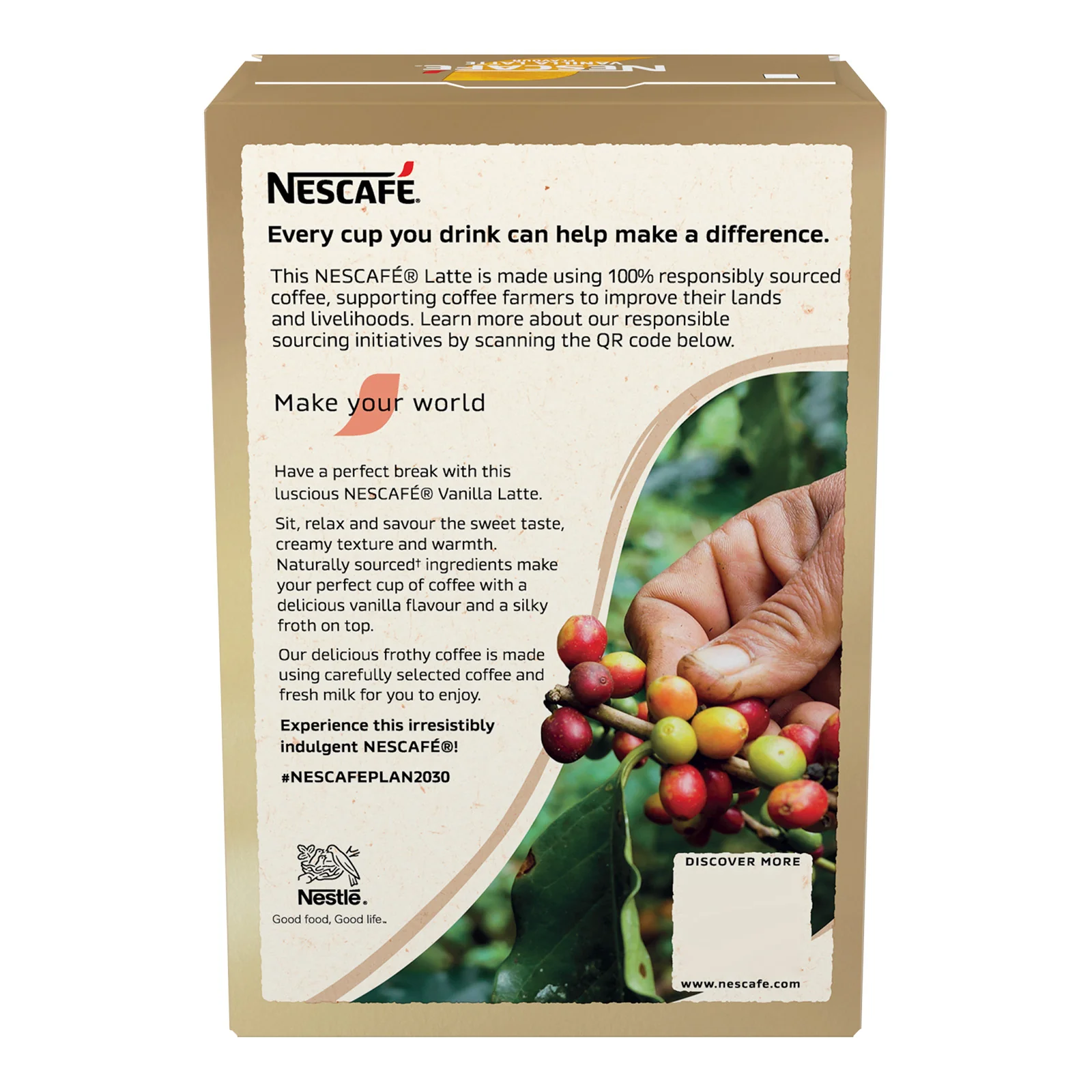 Nescafe Vanilla Latte Instant Coffee 7 Sachet Pack - Image 3