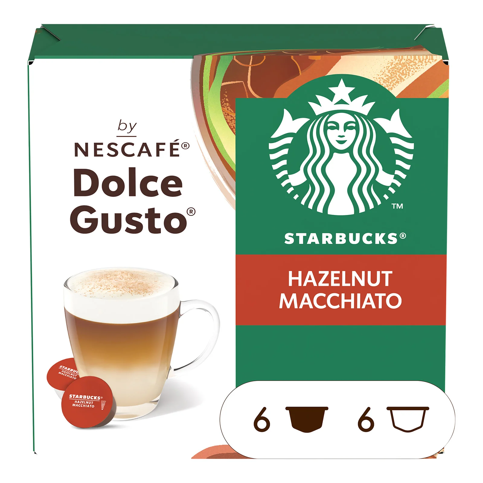 Starbucks Dolce Gusto Hazelnut Latte Macchiato Coffee Pods - Image 2