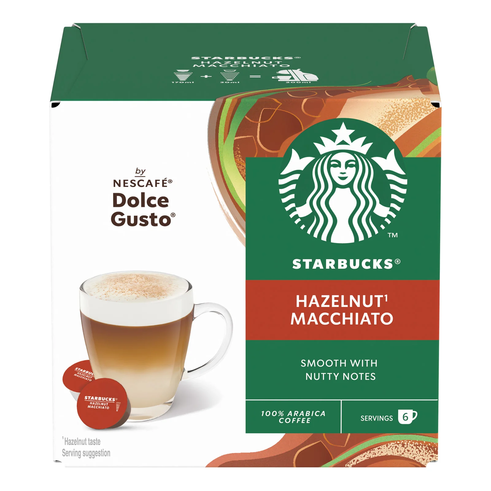 Starbucks Dolce Gusto Hazelnut Latte Macchiato Coffee Pods - Image 3