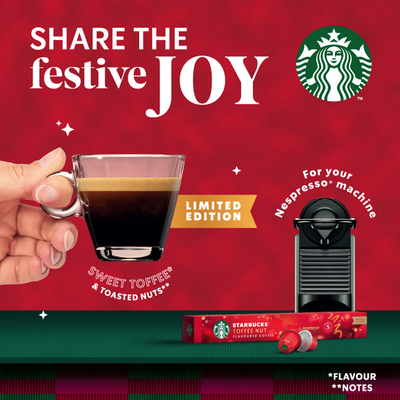 Starbucks Nespresso Toffee Nut Flavoured Coffee Pods 10 - Image 3