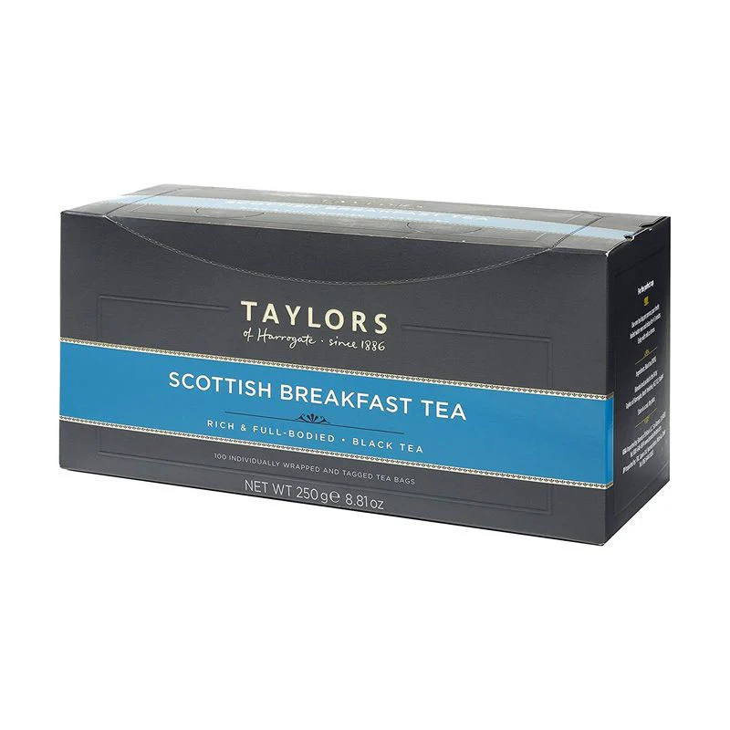 Taylors of Harrogate Scottish Breakfast Wrapped & Tagged Tea Bags 100